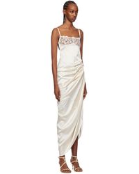 Jacquemus Saudade Gathered Cotton-blend Maxi Dress in Natural | Lyst Australia Jacquemus Saudade Gathered Cotton-blend Maxi Dress in Natural | Lyst Australia