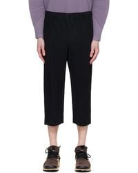 Homme Plissé Issey Miyake - Homme Plissé Issey Miyake Black Tailored Pleats 1 Trousers - Lyst