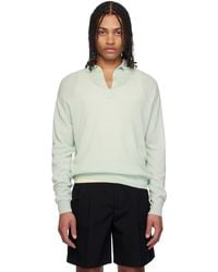 AURALEE - グリーン Knit Skipper ポロシャツ - Lyst