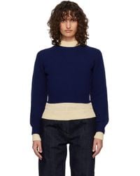 Jil Sander - Off- Wool Mock-Neck Sweater - Lyst