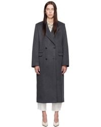 Calvin Klein - Halo Brushed Wool Double-Breasted Coat - Lyst