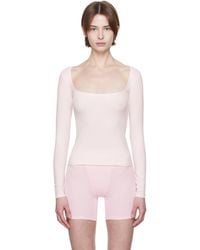Skims - Cotton Jersey Scoop Neck Long Sleeve T-Shirt - Lyst