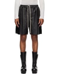 Rick Owens - Concordians Boxers Leather Shorts - Lyst