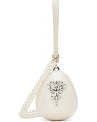 Simone Rocha - Off- Embellished Micro Pearl Egg Bag - Lyst