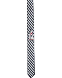 Thom Browne - Sail Boat Pin Stripe Jacquard Knit Tie - Lyst