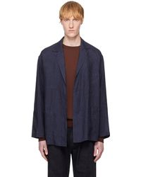 YLÈVE - ネイビー リネン テーラードジャケット - Lyst