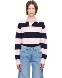 Coperni - Justaucorps Bleu Marine Et Rose À Rayures - Lyst