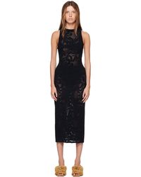 Givenchy - Knitted Floral Lace Midi Dress - Lyst