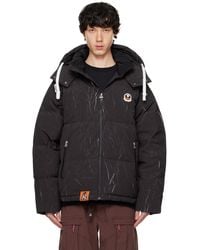 Aape By A Bathing Ape - Blouson Noir En Duvet À Logo Moonface Et À Motif Camouflage - Lyst