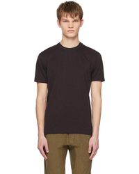 Tom Ford - T-shirt brun à col ras du cou - Lyst