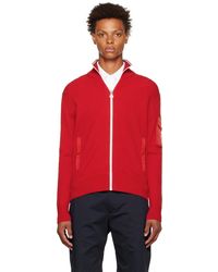 Moncler - Red Zip Sweater - Lyst