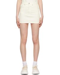 Ami Paris - White Five-pocket Denim Miniskirt - Lyst