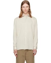 HUGO - Striped Seersucker Modern-Fit Shirt - Lyst