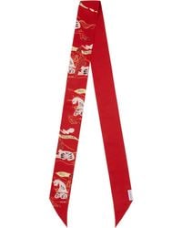 Burberry - Skinny Watercolour Ekd Silk Scarf - Lyst