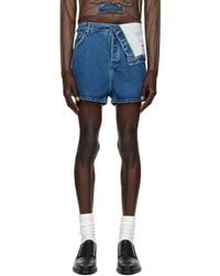Y. Project - Classic Asymmetric Waist Denim Shorts - Lyst