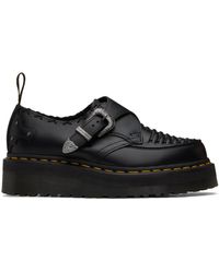 Dr. Martens - Chaussures à boucle ramsey noires en cuir à ornement tressé - Lyst