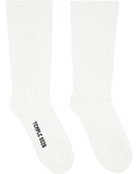 Rick Owens - Off- Temple Mid Calf Socks - Lyst