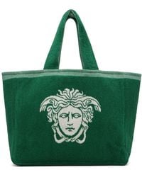 Versace - Cotton-Terry Jacquard Tote - Lyst