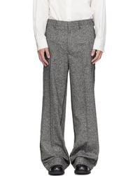 MM6 by Maison Margiela - Exposed Seam Wool Trousers - Lyst