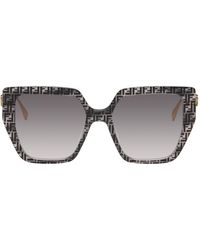 Fendi - Gray Baguette Sunglasses - Lyst