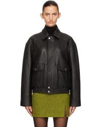 DUNST - Oversized Vintage Leather Blouson Jacket - Lyst