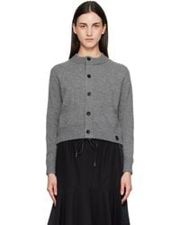 Sacai - Wool Knit Cardigan - Lyst