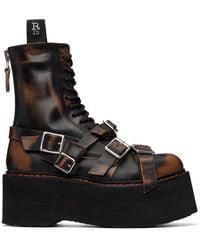 R13 - Strapped Double Stack Boots - Lyst