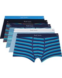 Paul Smith - Five-Pack Stripe & Plain Mixed Boxer Briefs - Lyst