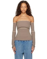 MM6 by Maison Martin Margiela - Off-the-shoulder Blouse - Lyst