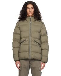 Stone Island - ブラウン 43128 Seamless Tunnel ナイロン ダウンジャケット - Lyst