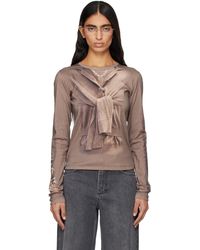 Marine Serre - T-Shirt À Manches Longues En Jersey À Effet Trompe L'Œil - Lyst