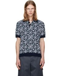 CASABLANCA - Icon Monogram Short Sleeve Polo - Lyst