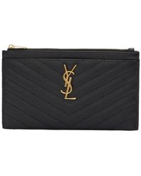 Saint Laurent Black Monogramme Bill Pouch