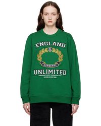 Burberry - Embroidered Cotton Sweatshirt - Lyst