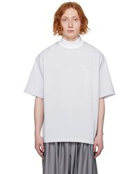 Fumito Ganryu - T-shirt blanc à col cheminée - Lyst
