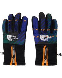 The North Face Blue & Green Denali Gloves