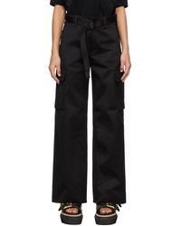 Sacai - Black Belted Trousers - Lyst