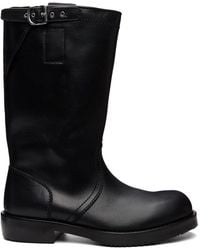 Dries Van Noten - Leather Biker Boots - Lyst