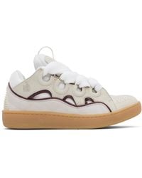 Lanvin - Ssense限定 ベージュ Curb レザースニーカー - Lyst