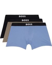 BOSS - Three-Pack Stretch Cotton Boxer Briefs - Lyst