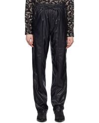Isabel Marant - Faux-Leather Straight Trousers - Lyst