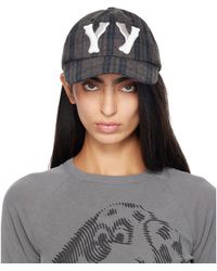 OPEN YY - 'Yy' Checkered Heart Bone Ball Cap - Lyst