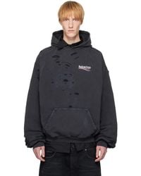 Balenciaga - ブラック Political Campaign レイヤード フーディ - Lyst