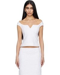 ShuShu/Tong - Cut-Out U-Neck Crop Top - Lyst