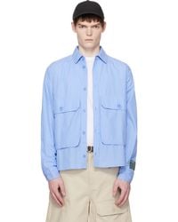 Reese Cooper - Cotton Chambray Cargo Button Down Shirt - Lyst