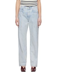 Rag & Bone - Shea Embellished Relaxed Straight Jeans - Lyst