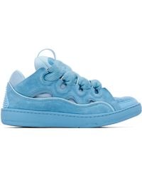 Lanvin - Curb Monochrome Suede Sneakers - Lyst