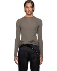 Rick Owens - Temple Ribbed Round Neck Sweater - Lyst
