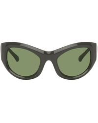Dries Van Noten - Gray Linda Farrow Edition Wrap Sunglasses - Lyst