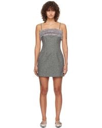 MSGM - Fleece Trim Minidress - Lyst